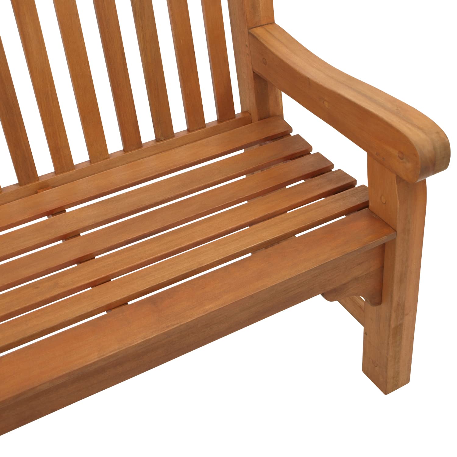 DEGAMO Gartenbank Parkbank Coventry 3-sitzer, Eukalyptus braun geölt, extra stabil im englischen Landhausstil, FSC®-Zertifiziert, Outdoor