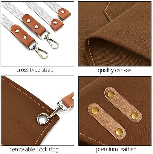 Miniatura 5 de Delantal de cocina para el hogar, cocina, horneado, jardinería para mujeres y hombres