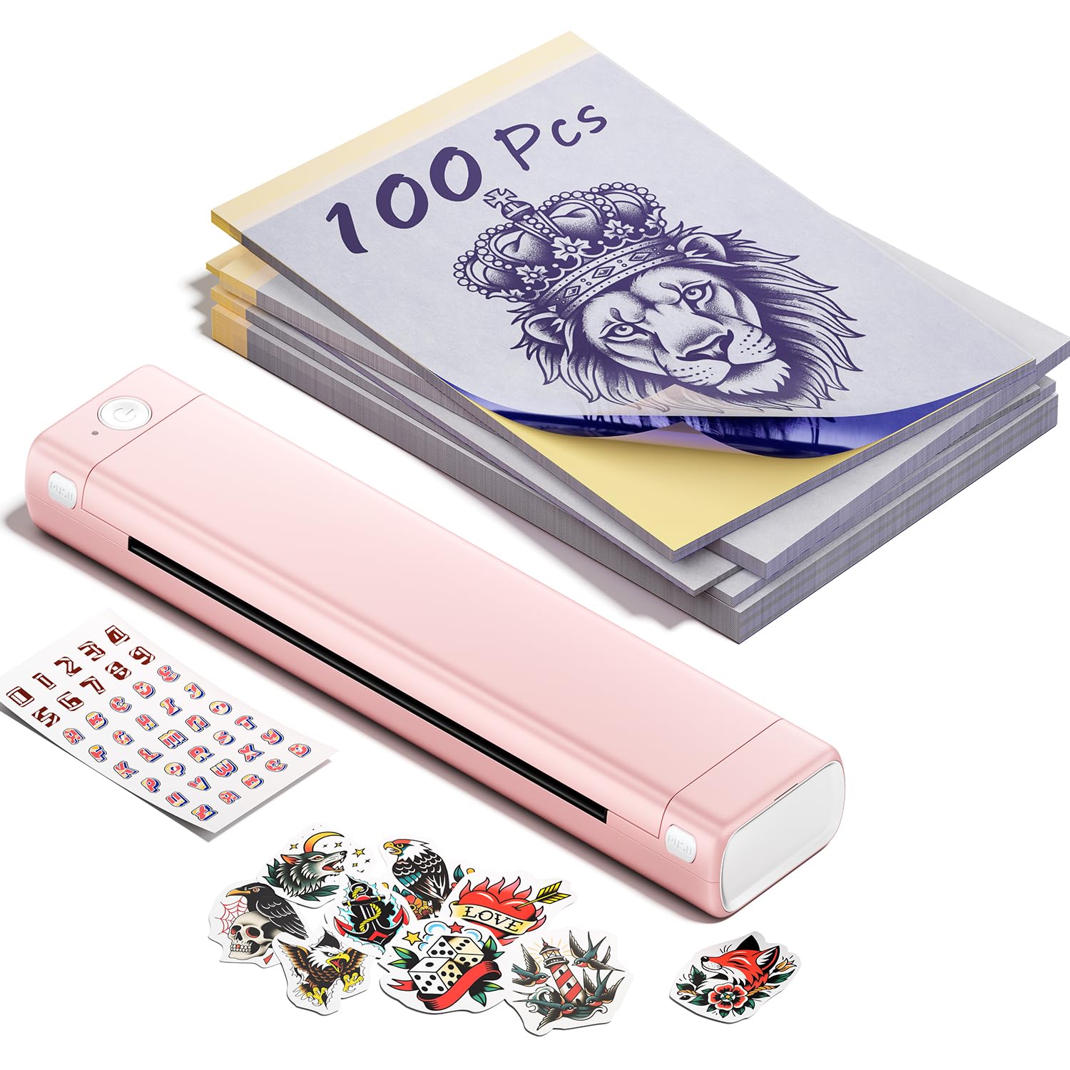 Phomemo M08F Tattoo Stencil Printer, Bluetooth, with 100Pcs Transfer Paper