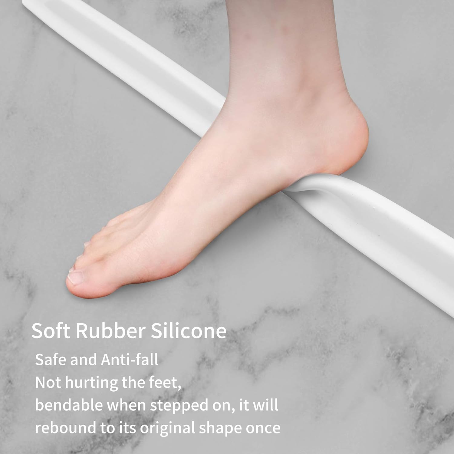 Suреr Bіg Clеаrаnсе! GenericBrands 48 Inch Collapsible Shower Threshold Water Dam Shower Barrier Retention System for Bathroom and Shower Room
