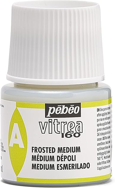 PEBEO 113053 - Transparent Glass Paint Vitrea 160°C - Frosting Medium - 45 ML