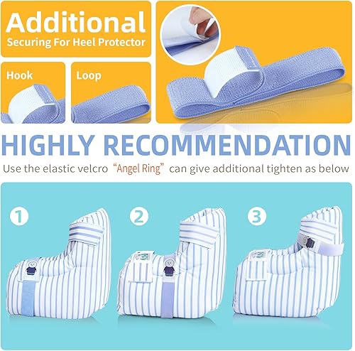 Miniatura 5 de Cojín protector de talón para úlceras por presión, almohada de pie para pacientes postrados en cama, protectores de talón para dolor de talón