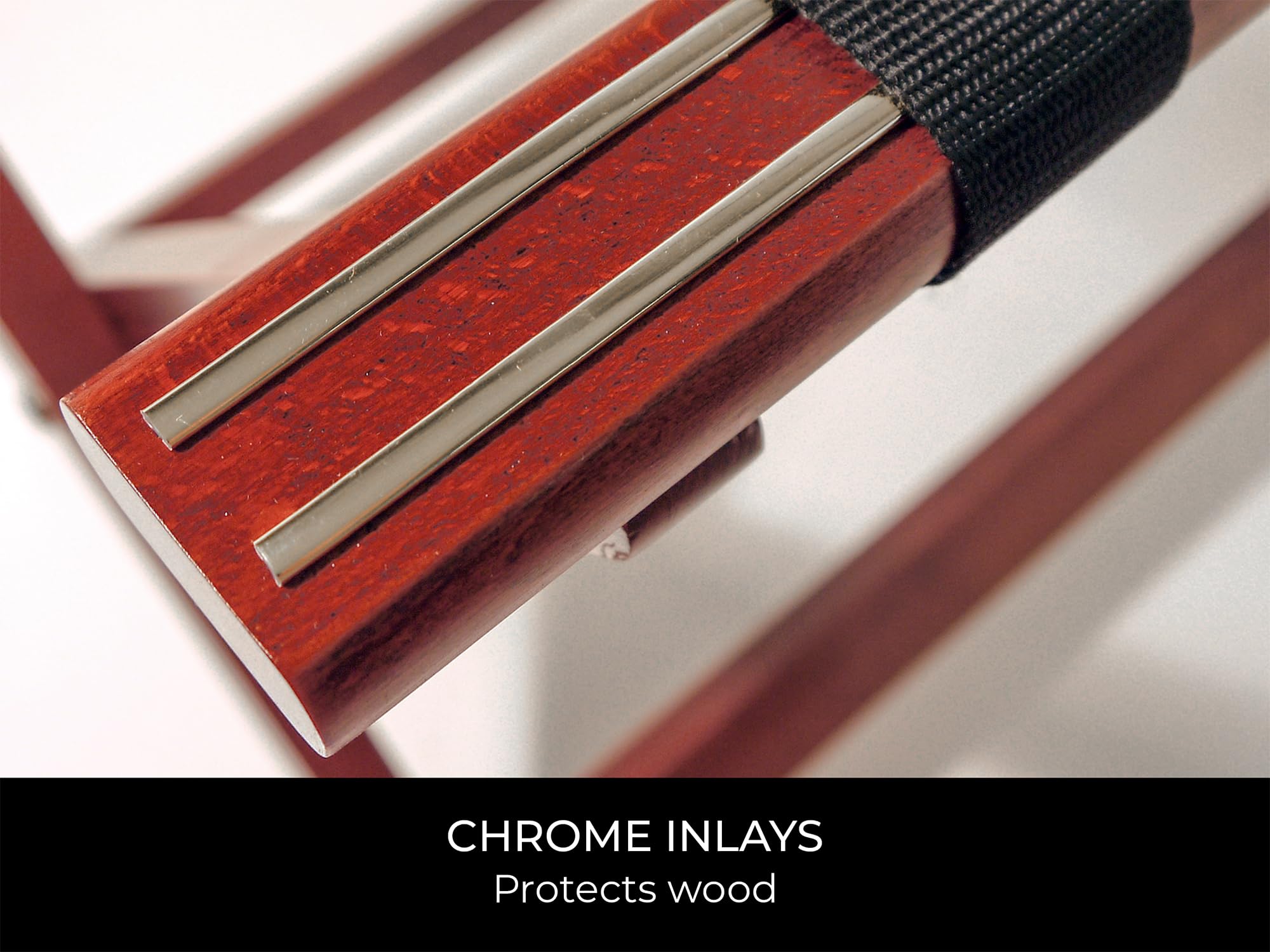 Portabagagli Pieghevole In Legno Mogano Corby - Supporto Per Valigie Fino A 50 Kg