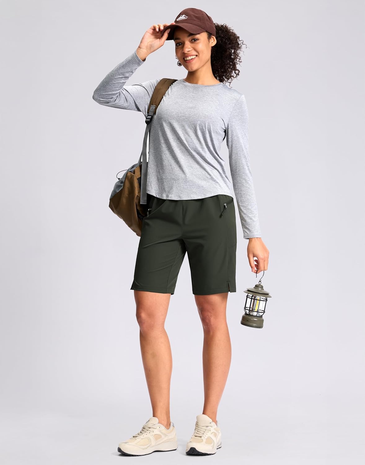 G Gradual Women's Hiking Shorts 2 Zipper Pockets Quick Dry Lightweigh 9" Bermuda Cargo Shorts Water Resistant Athletic Golf - Image 3