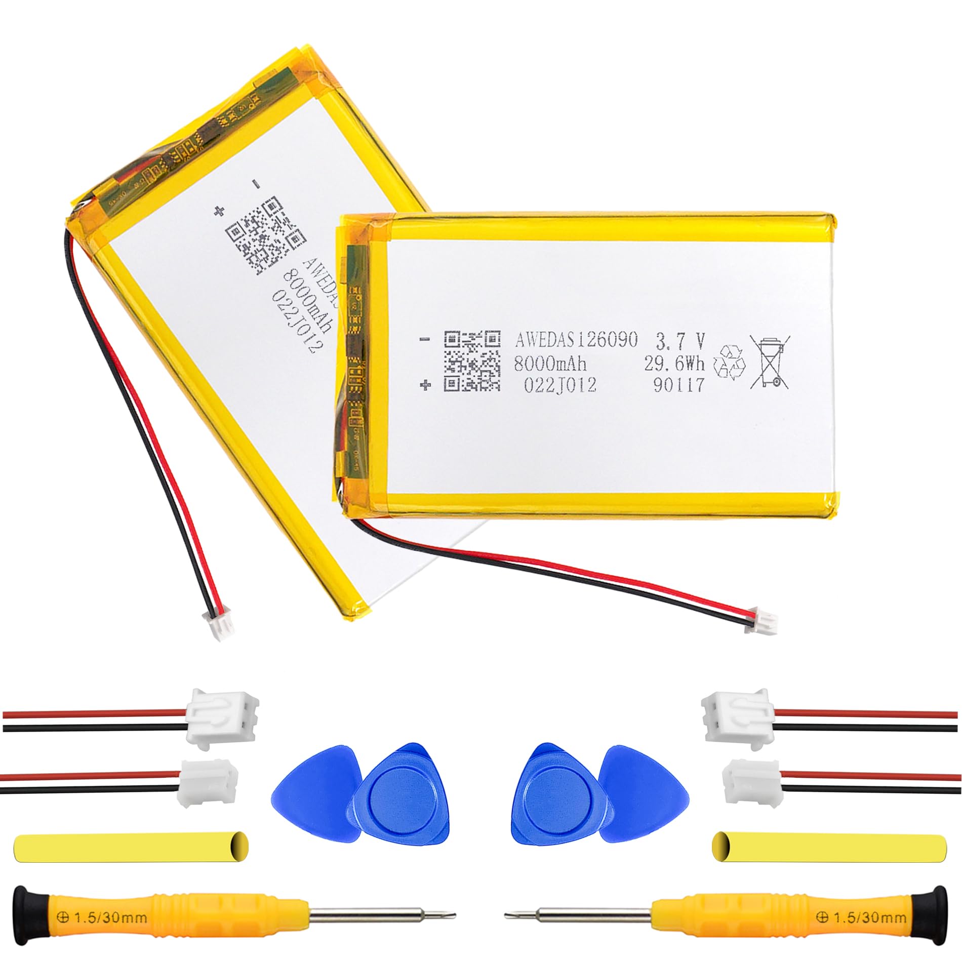 Amazon.com: AWEDAS (2 Pack) 126090 Battery 126090 Rechargeable