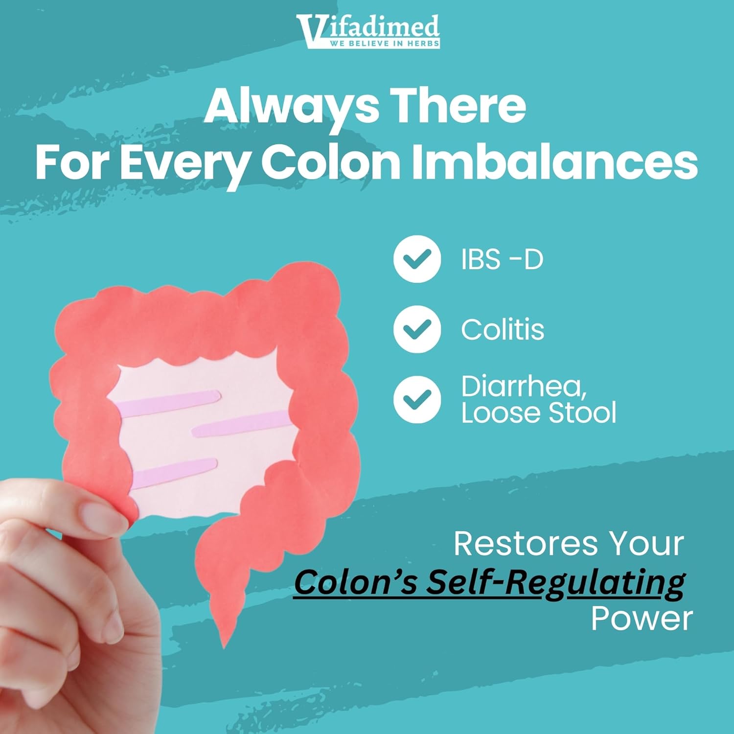 Colon for Diarrhea, IBS-D,Colitis, Soothes Irritation,Enhances Colon's Function. Intestine Lining,Gut Microbiome,Colon Motility. IBS Relief.-45 Capsules - Image 3