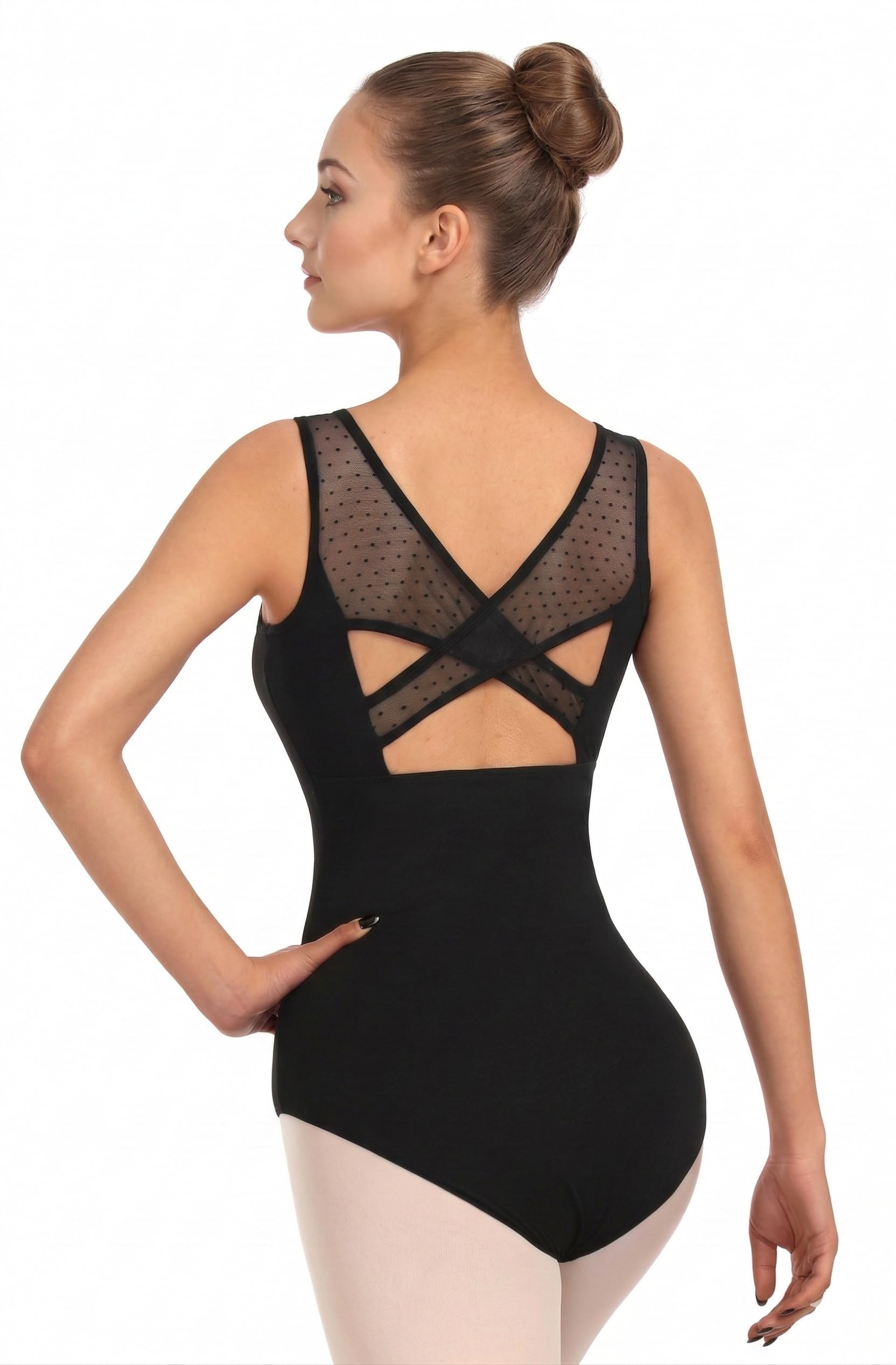 WYHDY Women Ballet Lace Short Sleeve Dance Leotard Tank
