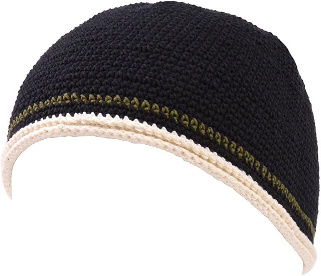 Mens Skull Cap Cotton Kufi Beanie Hand Made Knitted Hat Elastic Tight Japanese