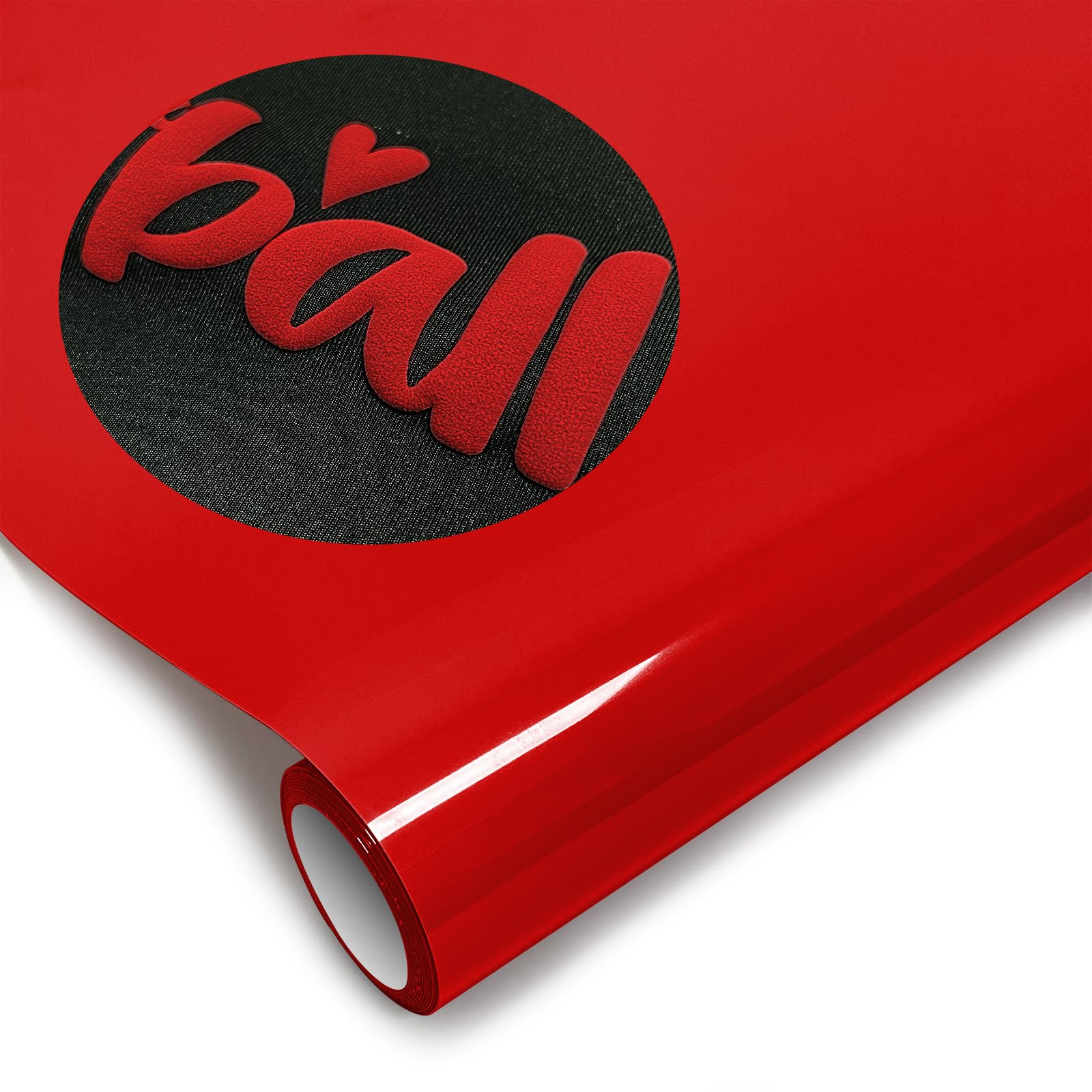 Puff Heat Transfer Vinyl (Red), 12in X 5ft Iron on for T-Shirt
