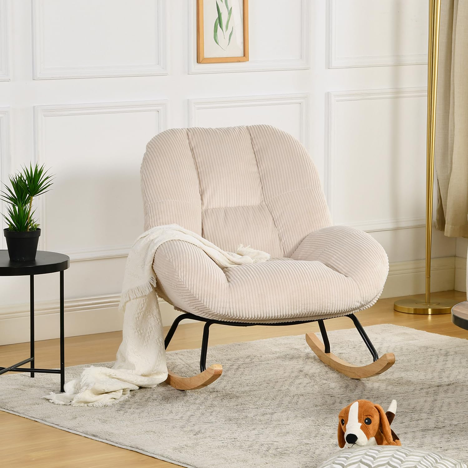 Meubles Cosy Fauteuil à Bascule Allaitement Rocking Chair Scandinave