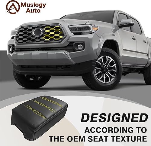 Miniatura 175 de Muslogy Funda de consola central compatible con Honda Pilot 2023 2024 2025, 2024 2025 2026 Ridgeline/Passport Accesorios para apoyabrazos, tapa