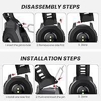 Vista 5 de NotoCity band for Garmin Instinct Garmin Instinct 2 wristband 22mm Soft Silicone Replacement Watch Strap Compatible with Instinct 2 SolarTactical