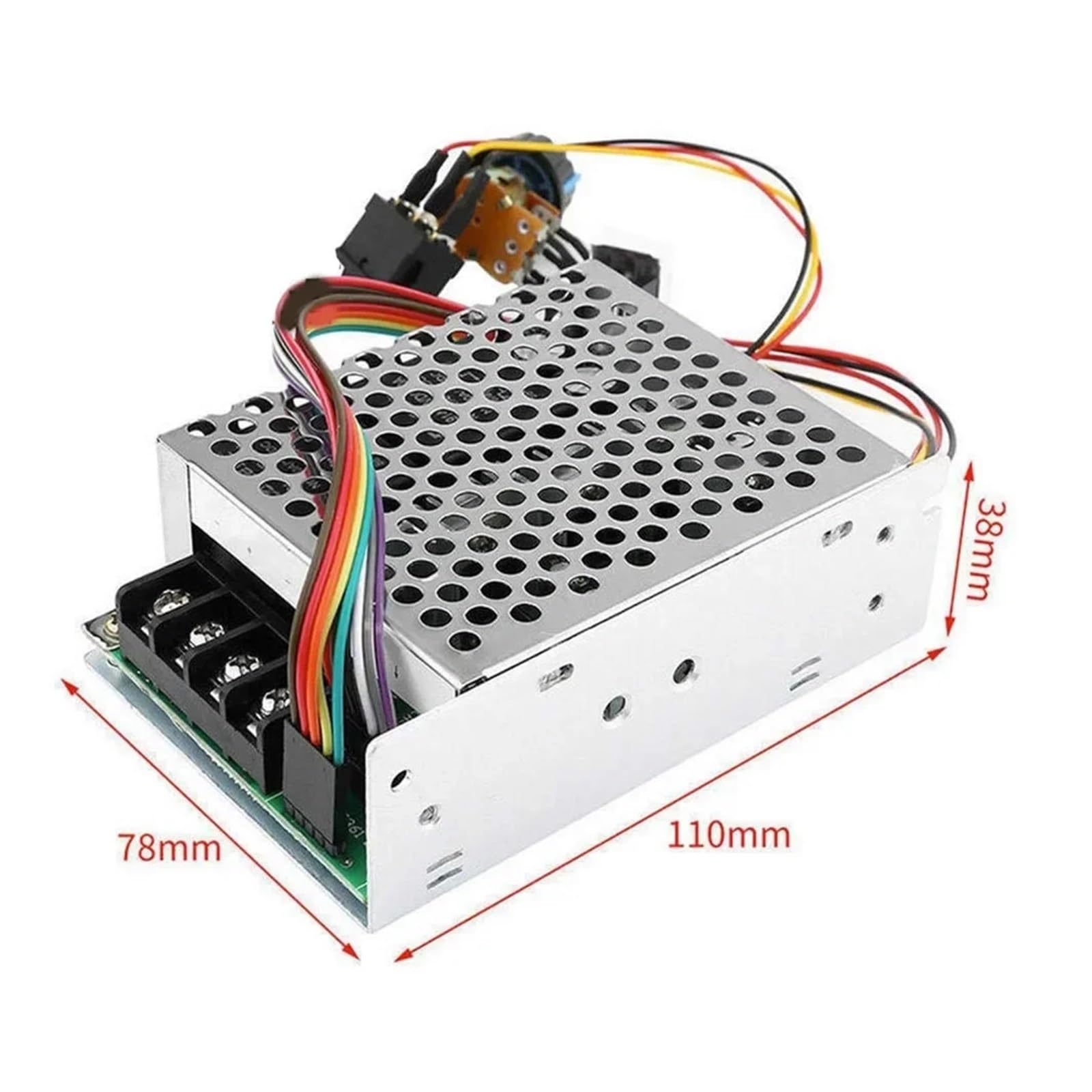 Potente regulador for motores de CC Controlador de velocidad de 100 A con interruptor reversible Voltaje de entrada de 10 55 V Ajuste preciso de velocidad