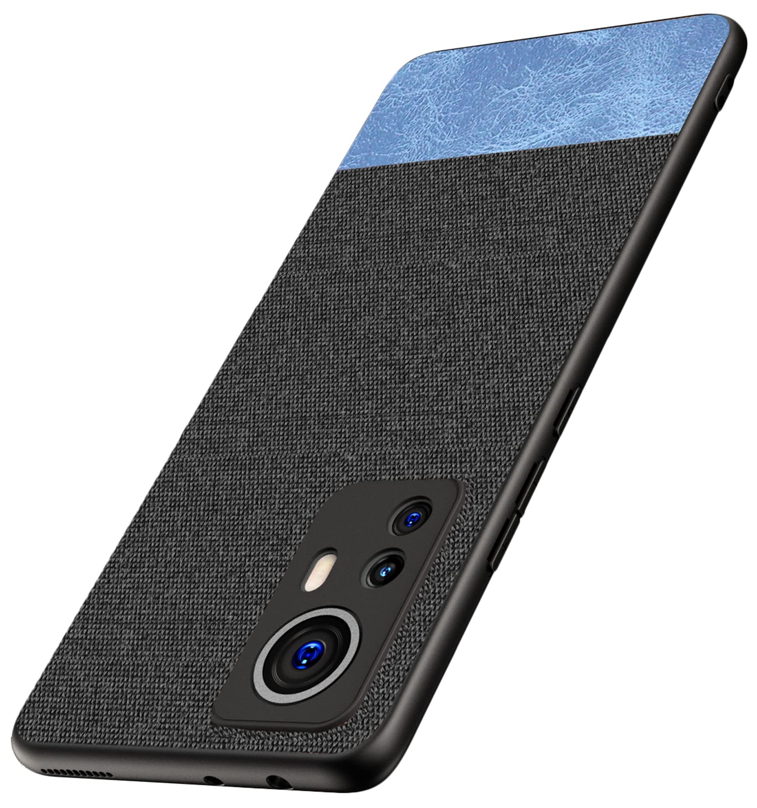 Kapa Soft Fabric & Leather Hybrid Protective Back Case Cover for Xiaomi 12 PRO (5G) (Black, Blue) (B0B2RJDFFS) Amazon Price History, Amazon Price Tracker