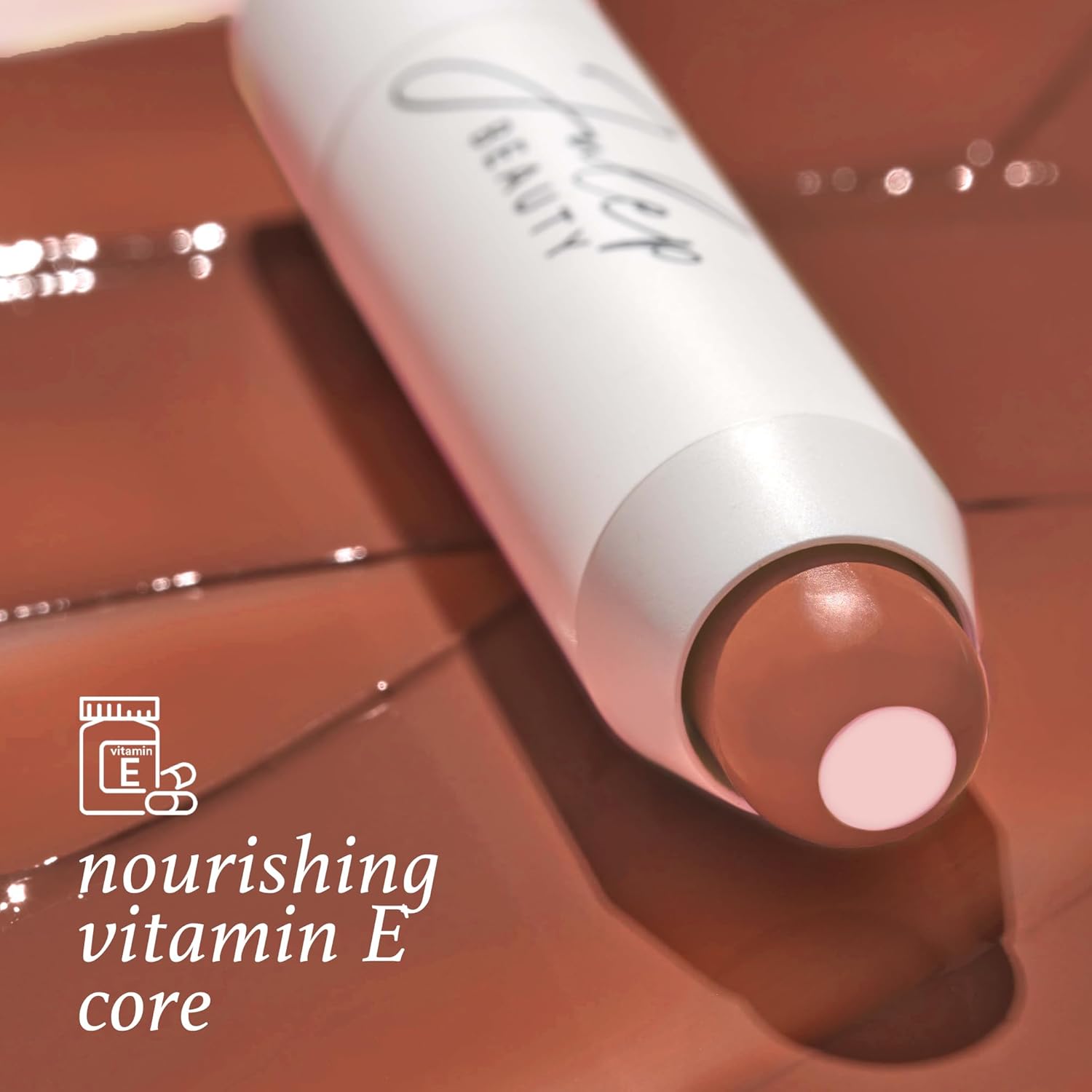 Julep The Perfect Pair 2pc Set It's Balm Tinted Lip Balm Roasted Peach and With a Trace Retractable Creamy Long-Lasting Lip Liner, Cashmere Cardi - Image 3