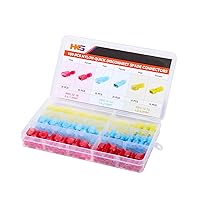 Vista 19 de HKS 150 PCS Conectores de Desconexión Rápida de Pala Hembra de Nylon - Rojo 22-18 AWG Kit de Conectores de Cable Eléctrico - Cobre Estañado