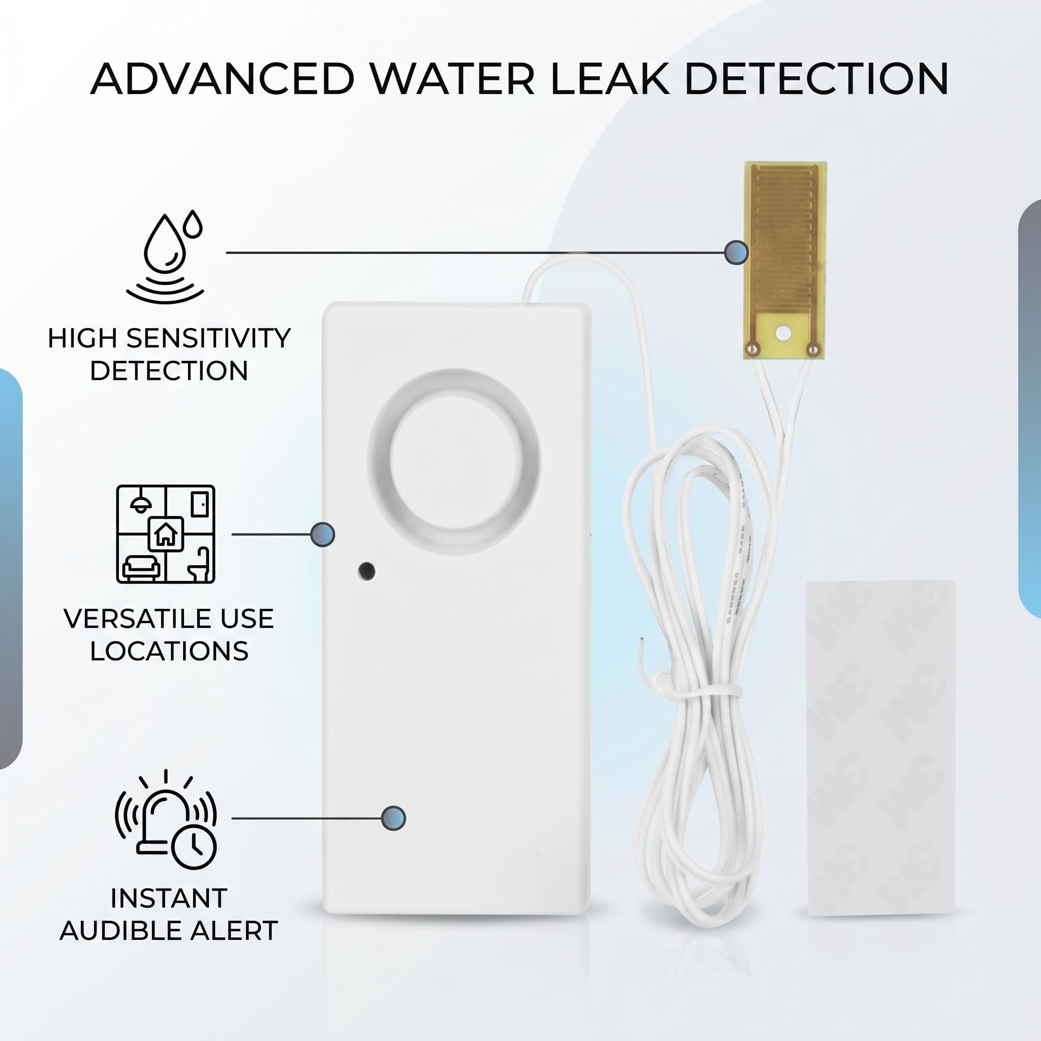 Topvico Zigbee Hub Detecteur Deau Idealny Security Alarme De Fuite D Eau Sew, 120Db Security Alarm Przekroczenia Poziomu Wody Czujnik Alarmu Wycieku System Alarmowy Poziomu Wody