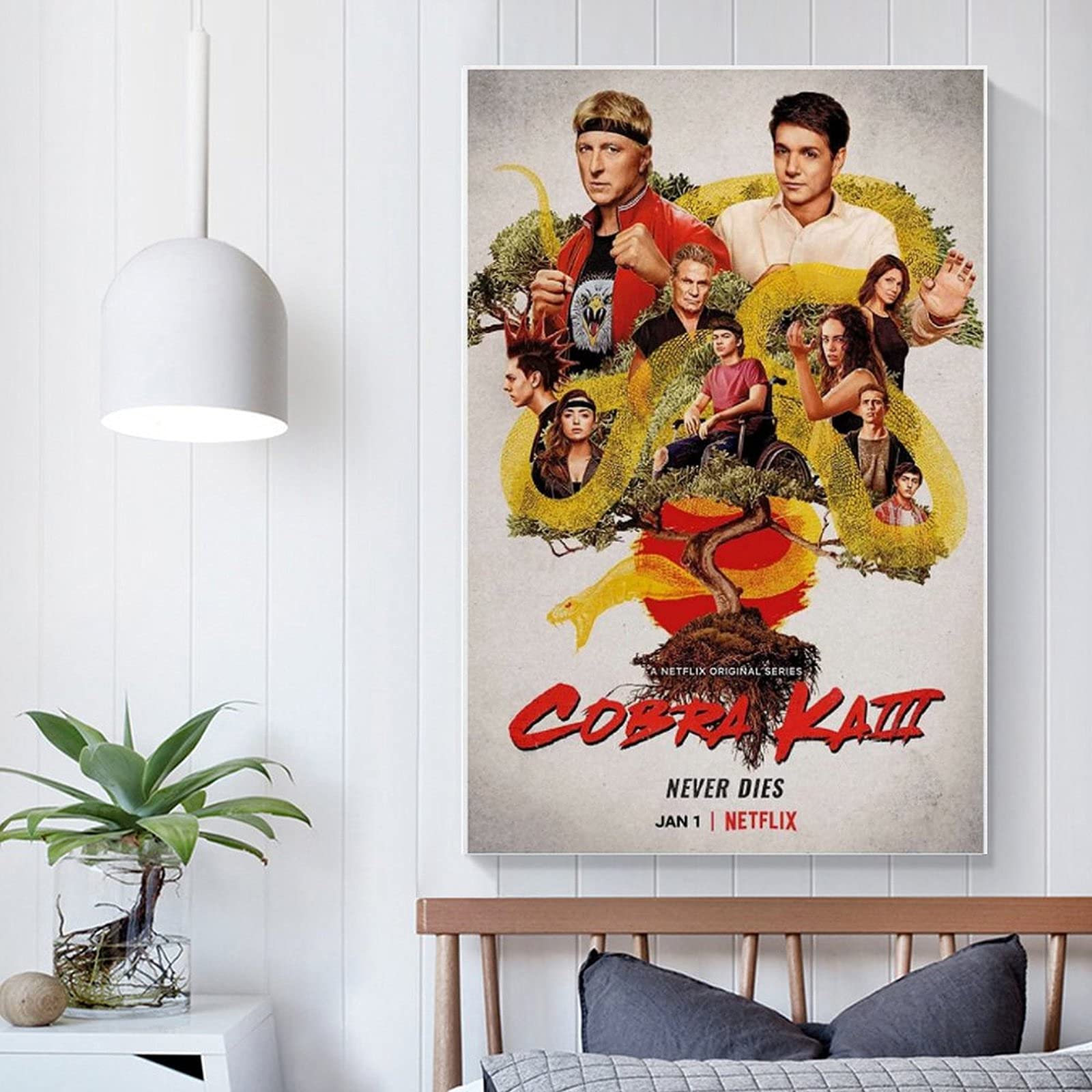 Poster Cobra Kai Impression Sur Toile 30x45 Cm - Décoration Murale Salon, Chambre, Sans Cadre - 2