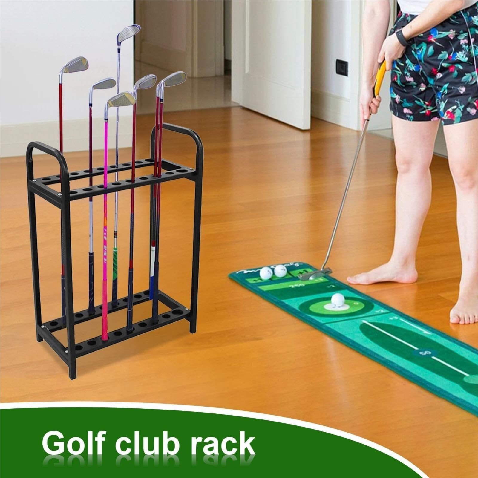 Aufbewahrung Ständer Golf Organizer Rack Club Display Für 18 Cues Zubehör Metall Clubs Golfschlager