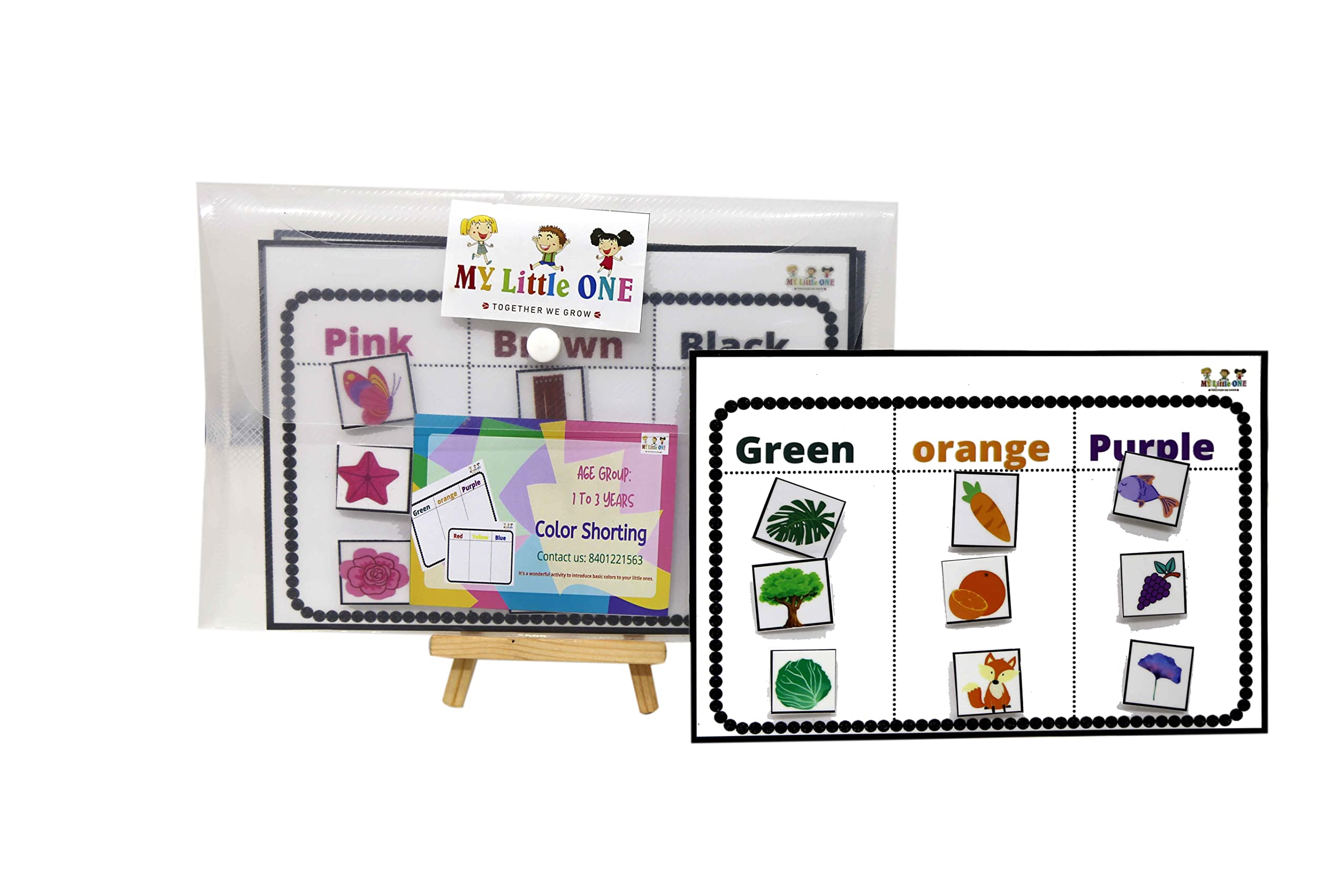 MY LITTLE ONE Color Shorting Early Learning Flash Cards for Kids | Home Educational Flash Cards |Easy & Fun Way of Learning for 1 Year to 6 Years Babies | Home Schooling Kit for Kids