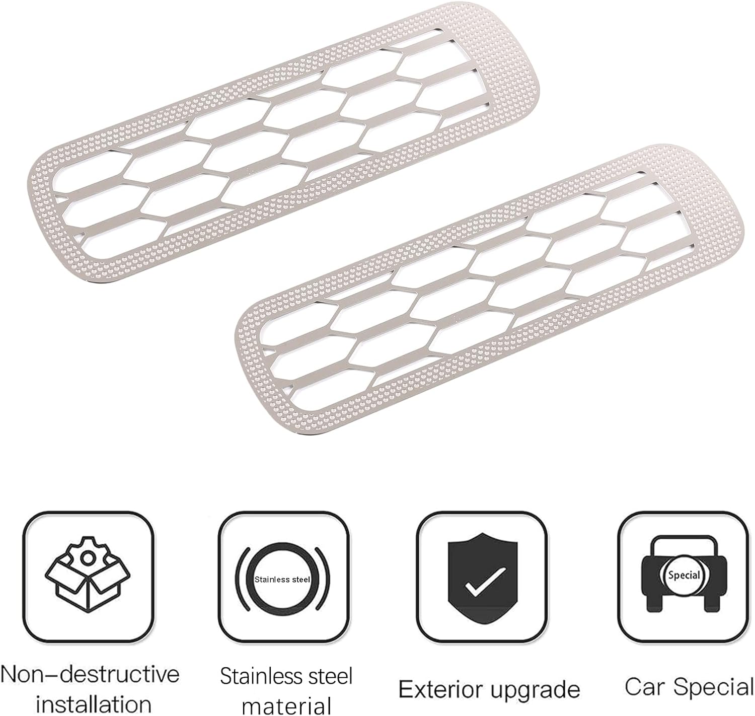 PIUGILH Front Fog Light Lamp Frame Trim Cover for Land Rover Defender 90 110 2020-2022,Lamp Hoods Guard Decorative Sticker Car Accessories