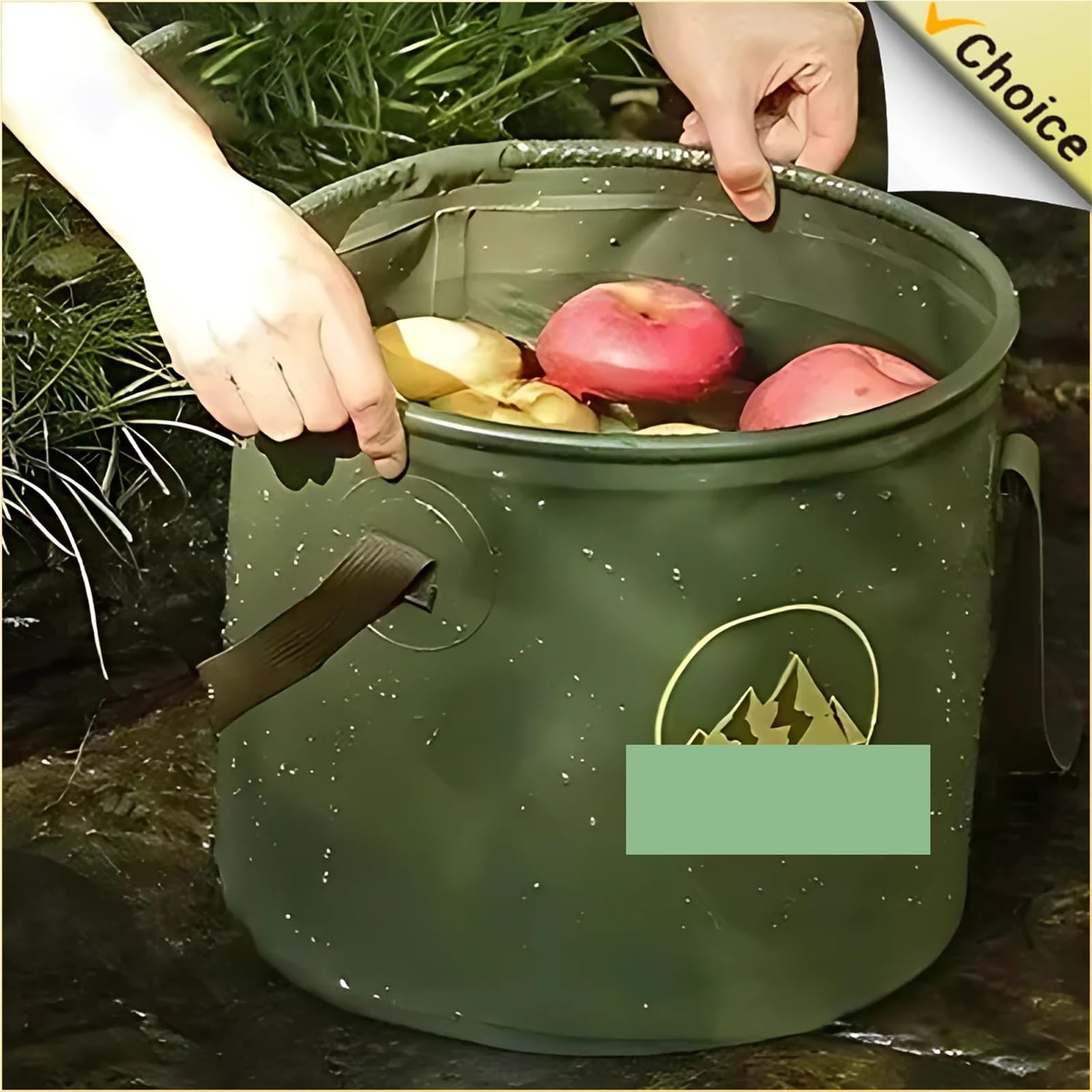 Seau De PêChe Pliable Seau Pliable Portable de 5/10/20 L avec Couvercle, for Lavage Voiture, pêche, Salle Bain, Seau en Silicone, Camping, Fournitures ménagères