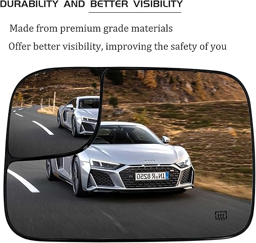 Miniatura 9 de Espejo de repuesto para espejo de punto ciego del lado derecho del pasajero para espejos Dodge Ram 1500 2500 3500 - Vista lateral convexo 5161010AA