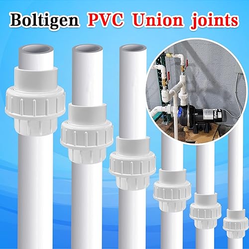 Miniatura 6 de Uniones de PVC de 1-12, acoplamiento de unión de PVC de 2 piezas, juntas de unión de PVC de 1-12 pulgadas con puerto de conexión de zócalo x zócalo,