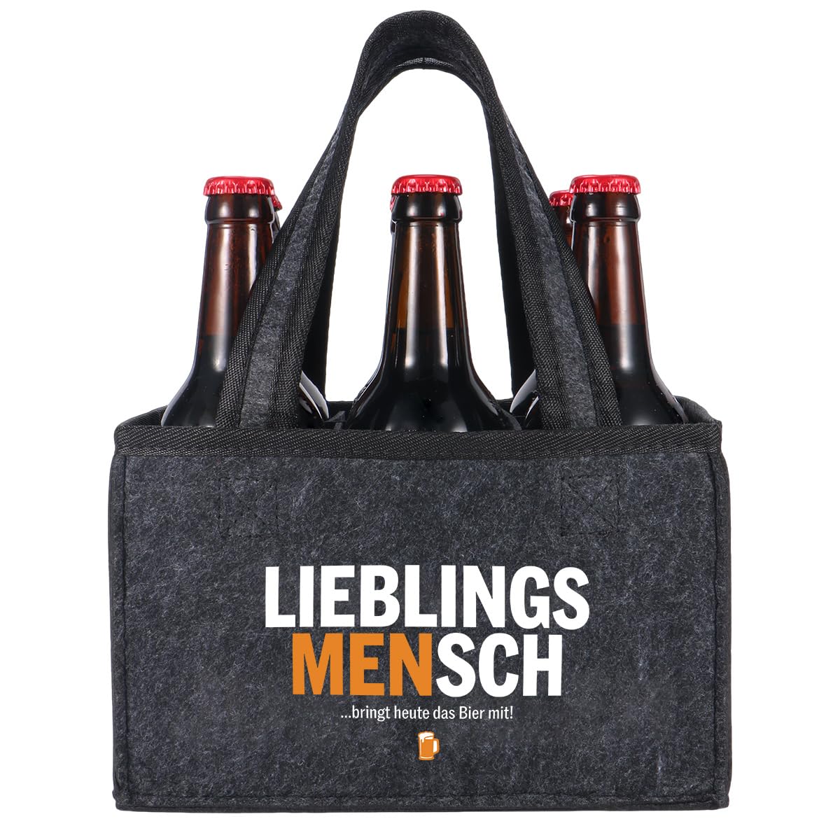 Anicy Weihnachten Geschenke Flaschentasche Filz, Lustige Geschenke für Männer und Frauen, Geburtstagsgeschenk für Männer und Frauen, Witzige Männergeschenke Männerhandtasche Bier
