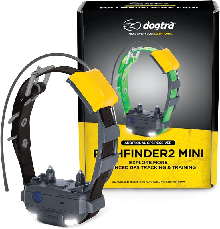 Receptor Adicional GPS para Coleira de Rastreamento de Cães Dogtra PATHFINDER2 MINI, Preto, à Prova d’Água, 1 unidade