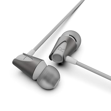 Boult Audio BassBuds Storm in-Ear Wired Earphones with Mic and Full Metal Body for Extra Bass & HD Sound with Passive Noise Cancellation (Grey)