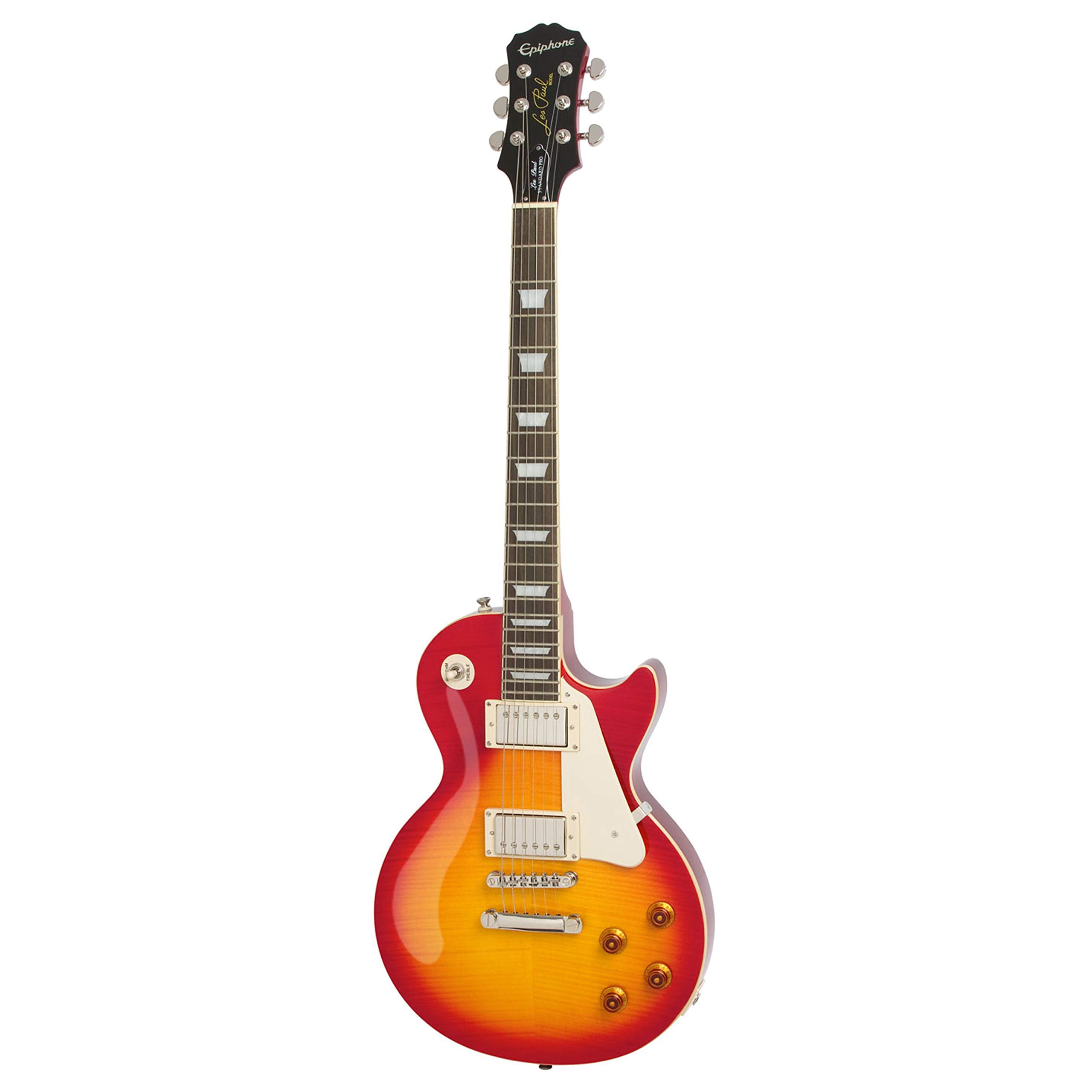 Epiphone Les Paul Standard Plus-Top Pro Electric Guitar with Coil-Tapping, Heritage Cherry Sunburst Finish, Rosewood Fingerboard, Mahogany Body and Neck, ProBucker Pickups