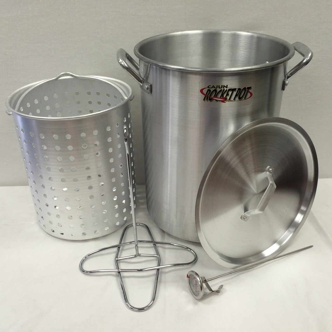 Cajun Rocket 40 Quart 4MM Seafood Pot With Basket and Lid