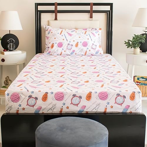 Miniatura 1 de Nikki Peter - Juego de sábanas para niños y niñas, 100 % algodón, suministros escolares, tamaño individual, ropa de cama individual para el regreso