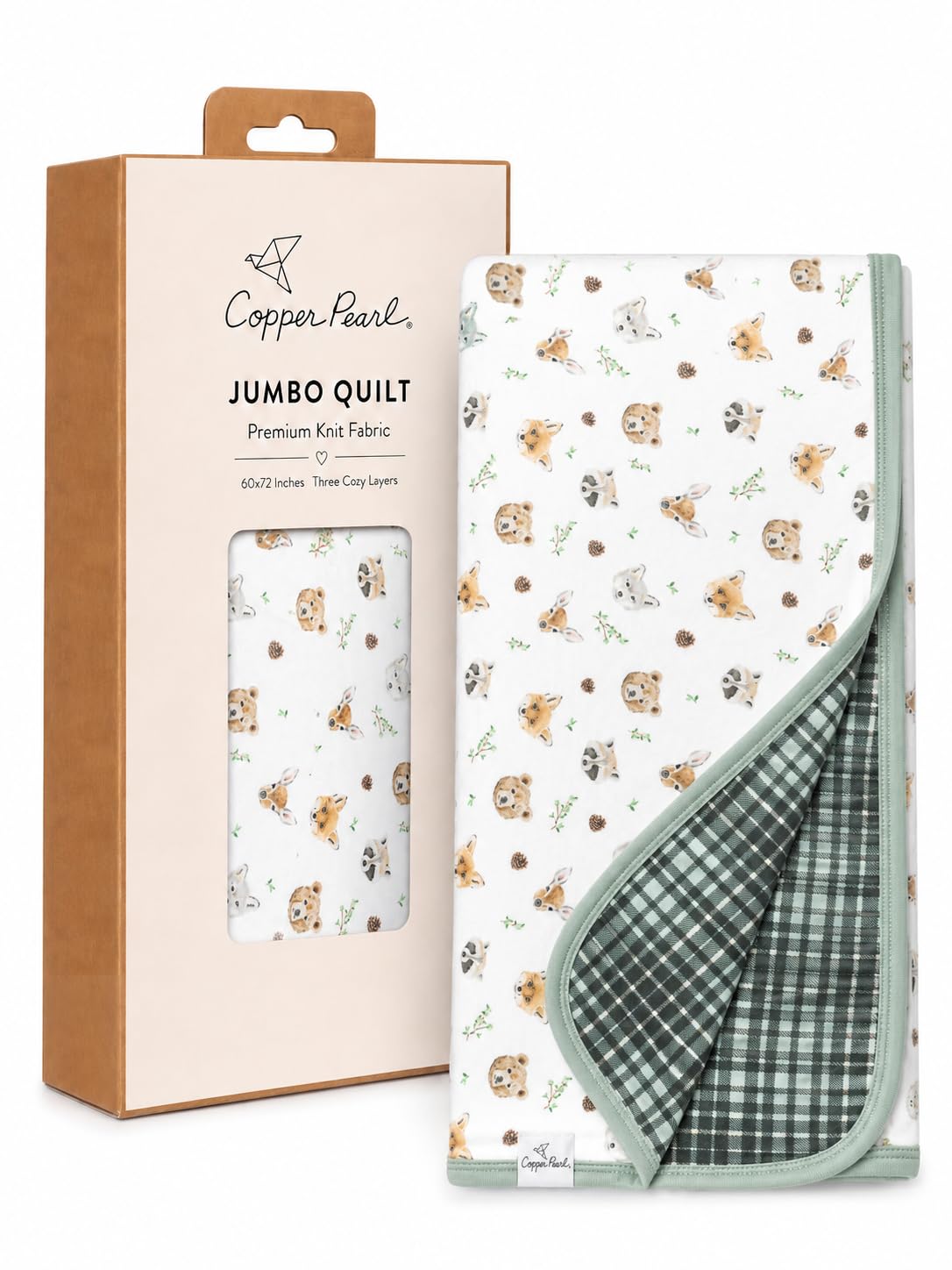 Copper Pearl Jumbo Three-Layer Baby Blanket: Soft Baby Quilts for Boys and Girls | Breathable, Cozy, Toddler Blanket | Baby Quilt for Newborns | 60x72 Premium Material | Wilder