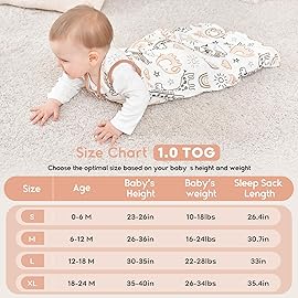 Yoofoss Baby Sleep Sack 18-24 Months TOG 1.0 Baby Wearable Blanket, 2 Pack 100% Organic Cotton Infant Toddler Sleeping Sack 2-Way Zipper Lightweight Sleep Sack