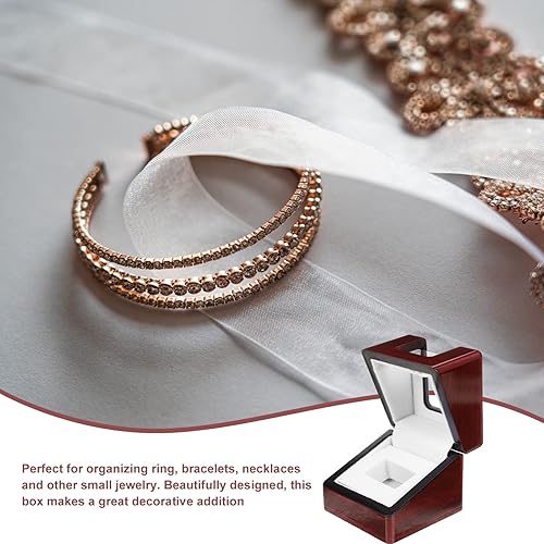 Miniatura 8 de BESPORTBLE Caja de exhibición del anillo del campeonato, caja de exhibición del anillo de madera, exhibición del anillo único, caja del caso,