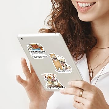 MiStar 110 PCS Book Stickers for Kindle, Bookish Reading Literary Quote Lover for Water Bottles Phone Case Laptops Gifts Decal Decor for Teens Women Adults Bookworm Readers