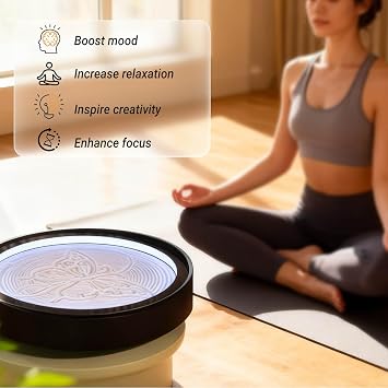 Lemofuta 20 Automatic Drift Sandscape Zen Sand Art Display with App Control, DIY Custom Pattern Creation & LED Ambient Lighting Perpetual Motion Decor for Relaxation, Focus & Meditation