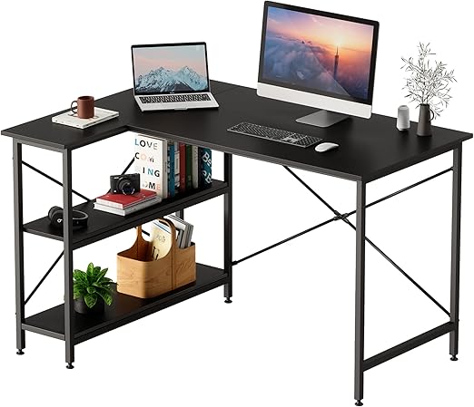 Amazon Co Jp Domy Home ラック付きデスク パソコンデスク デスク 幅1cm Pcデスク オフィスデスク 机 省スペース おしゃれ 収納 ワークデスク 書斎 メラミン加工 パソコン机 パソコンラック Pcラック 木製 学習机 学習デスク 棚付デスク ブラック 1 90 74cm