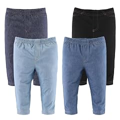 The Peanutshell Baby Boys or Girls Jeggings Set - Soft Stretchy Pants Boy Girl Leggings Infant and Toddler