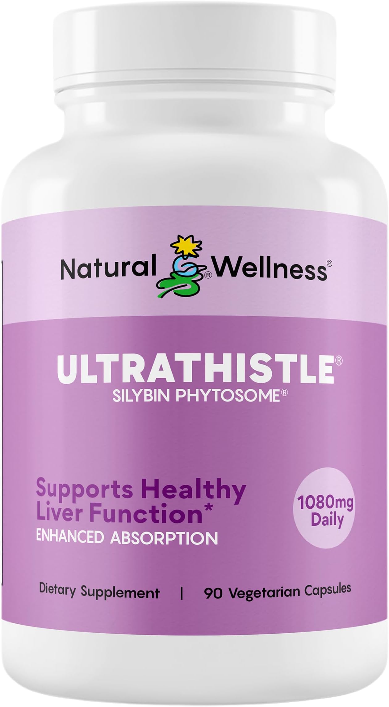 Natural Wellness Ultra-Thistle, 90 360 mg Capsules - Support & Protect Your Liver With The Most Absorbable & Potent Milk Thistle Formula On The Market