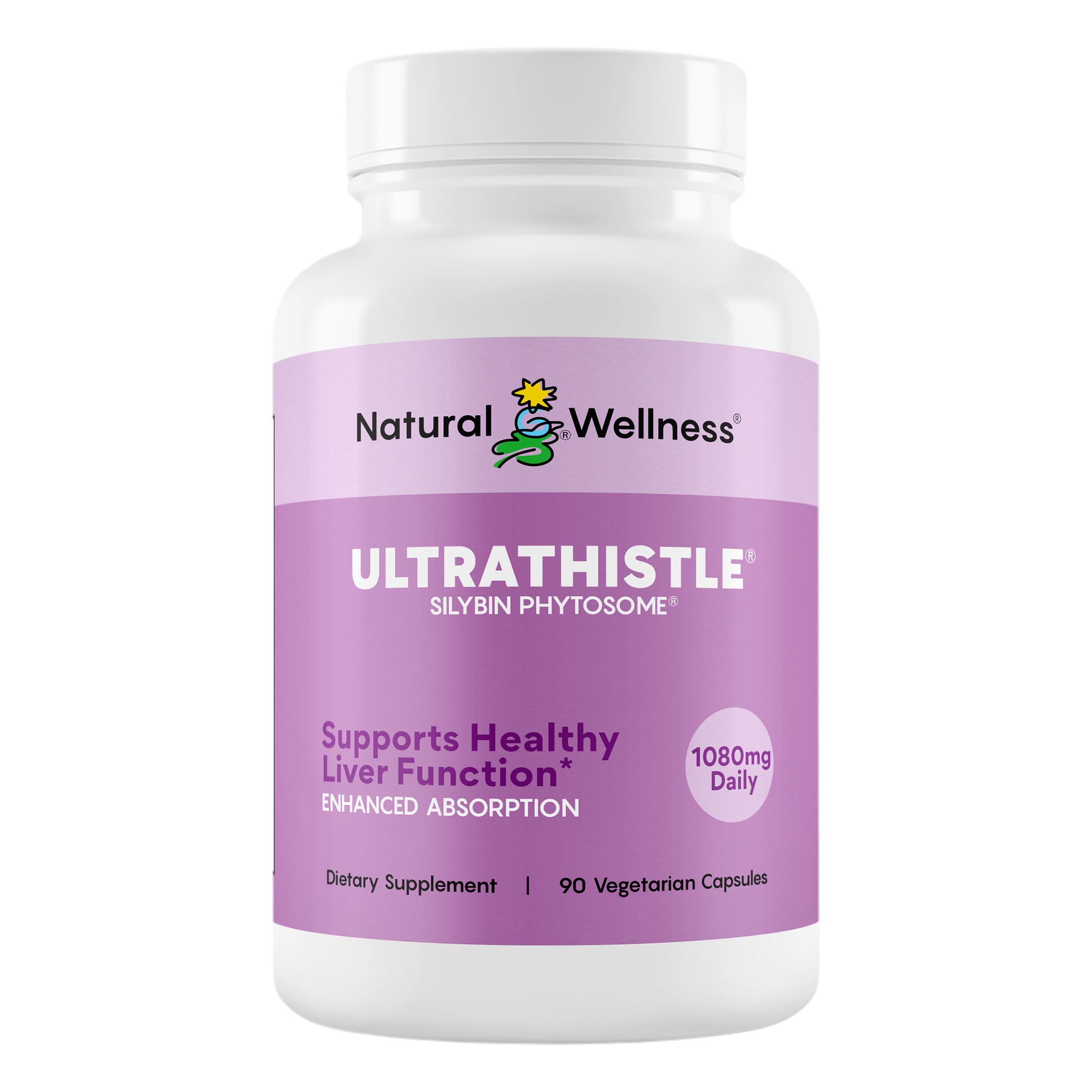 Natural Wellness UltraThistle® Advanced Milk Thistle – Herbal Liver Cleanse & Detox Supplement with Patented Silybin Phytosome – Supports Liver Health, Brain Function & Antioxidant Protection – 30 Day