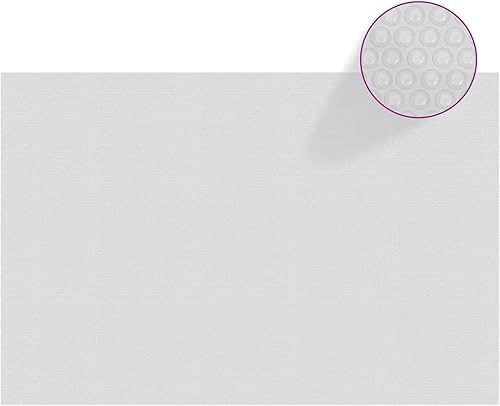 Miniatura 2 de Tidyard Cubierta flotante de polietileno con burbujas, manta rectangular de retención de calor, cubierta solar de superficie de agua para piscina,