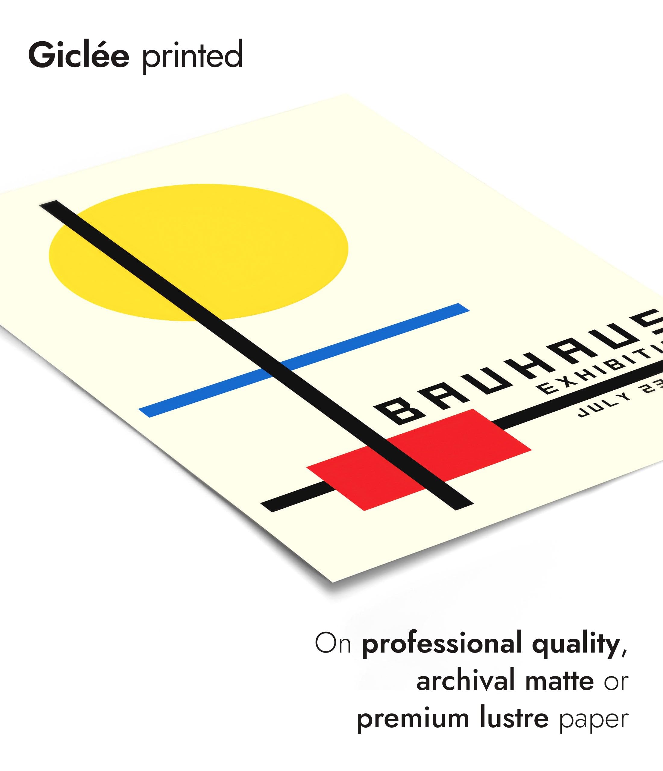 Bauhaus Circle & Lines Poster, Bauhaus Print, Framed Abstract Art, Mid-Century Wall Art, Modern Home Decor, Gift Idea - Image 3
