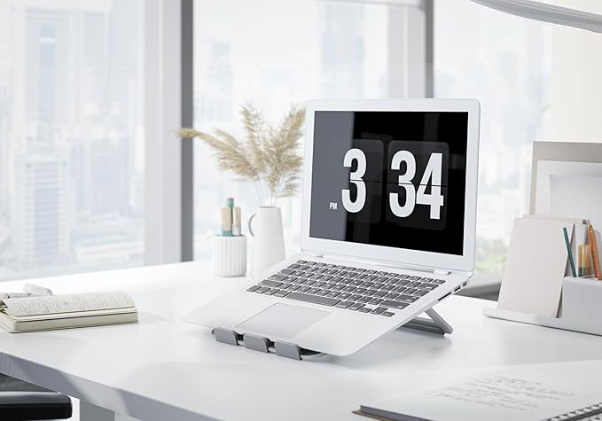 Soporte Plegable de Aluminio para Laptop hasta 13 Pulgadas, Plateado miniatura 5