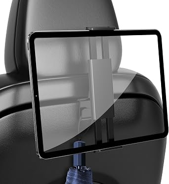 OATSBASF Rear Seat Tablet Mount for Tesla Model Y Model 3, 360Rotatable Headrest Tablet Holder Headrest Stand Cradle Accessories, with 2 Hooks for 4.7"-13" Mobile Phone