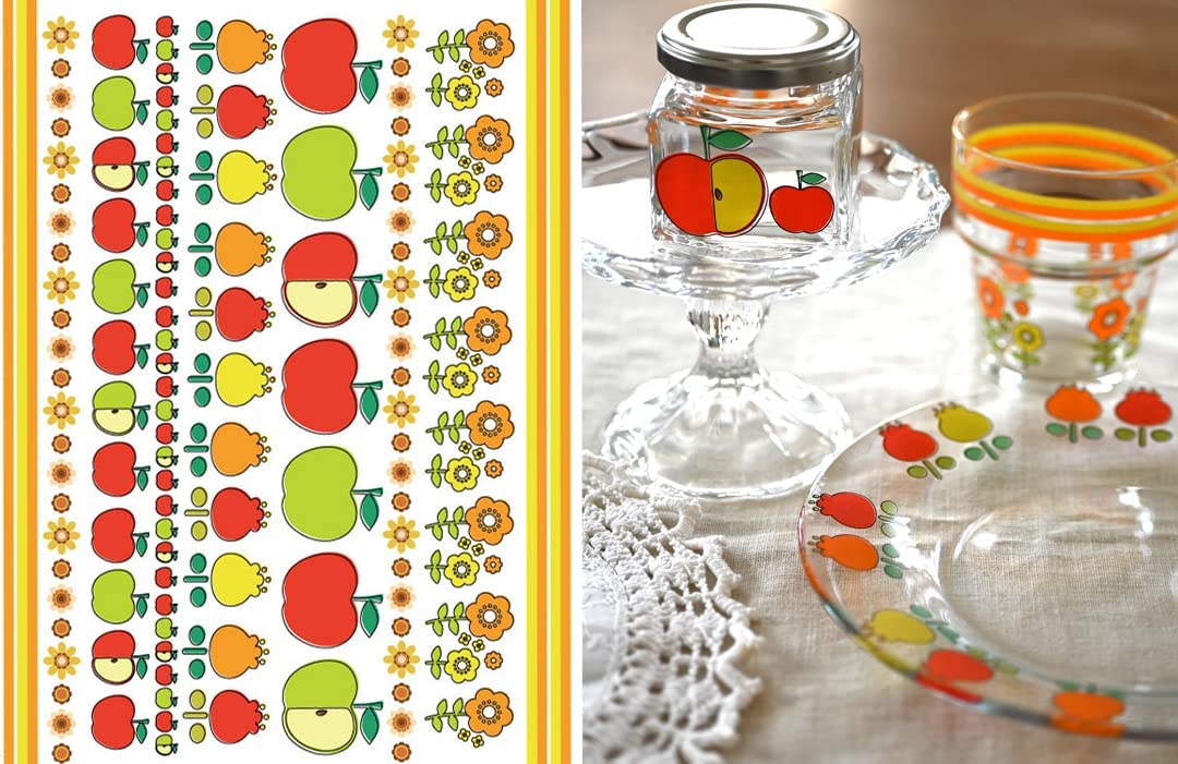 Amazon.co.jp: ポーセラーツ 転写紙【ガラス用】昭和レトロ APPLEPOP