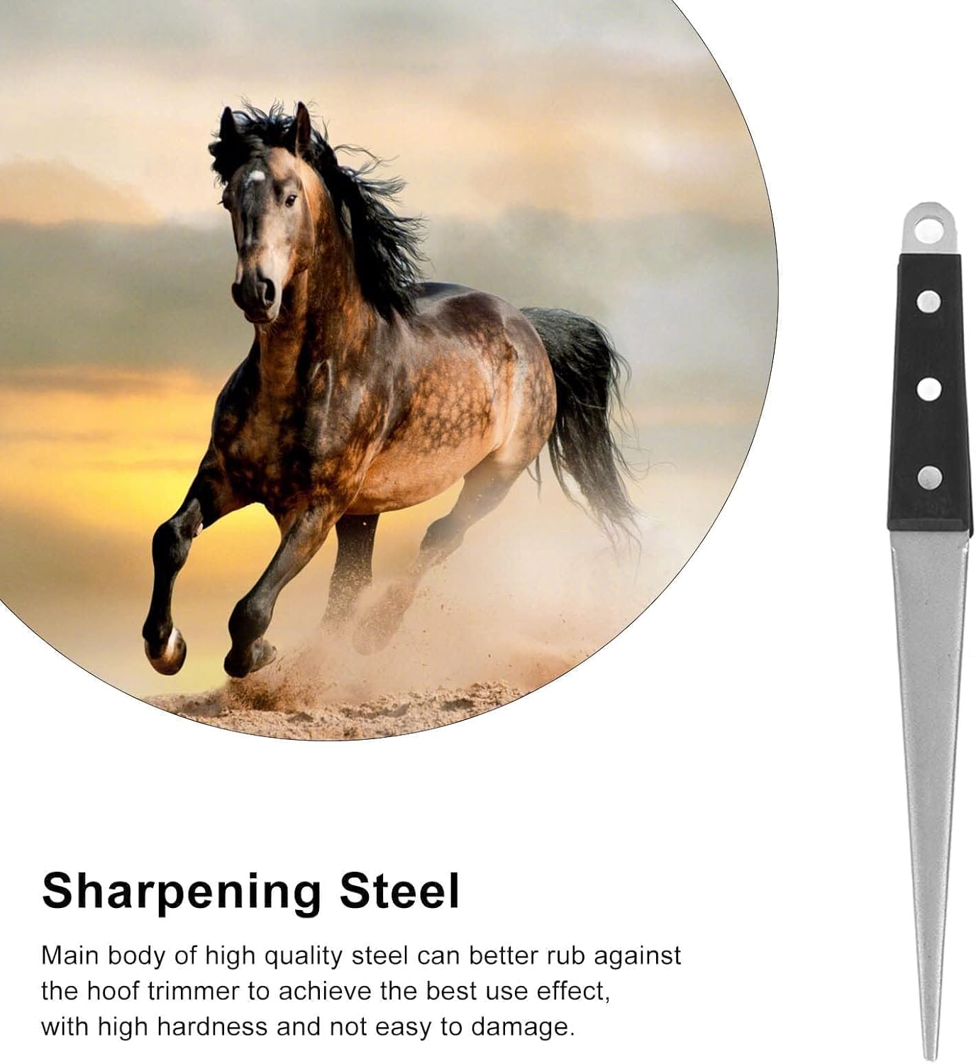 Farrier Tools Farrier Knife Sharpener,Pocket Size Knife Tool Sharpener Sharpening Rod for Livestock Hoof Trimmer