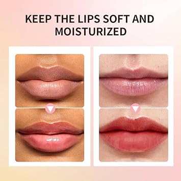 Colour Changing Lip Balm,Tinted Lip Balm,PH Lipstick Colour Changing,PH Adjusting Lipsticks Col-Our Cha-Nging,Moisturising Tinted Li-P Gloss For Women,Colored Cheeks Balm,Natural Glossy Finish(Pink)